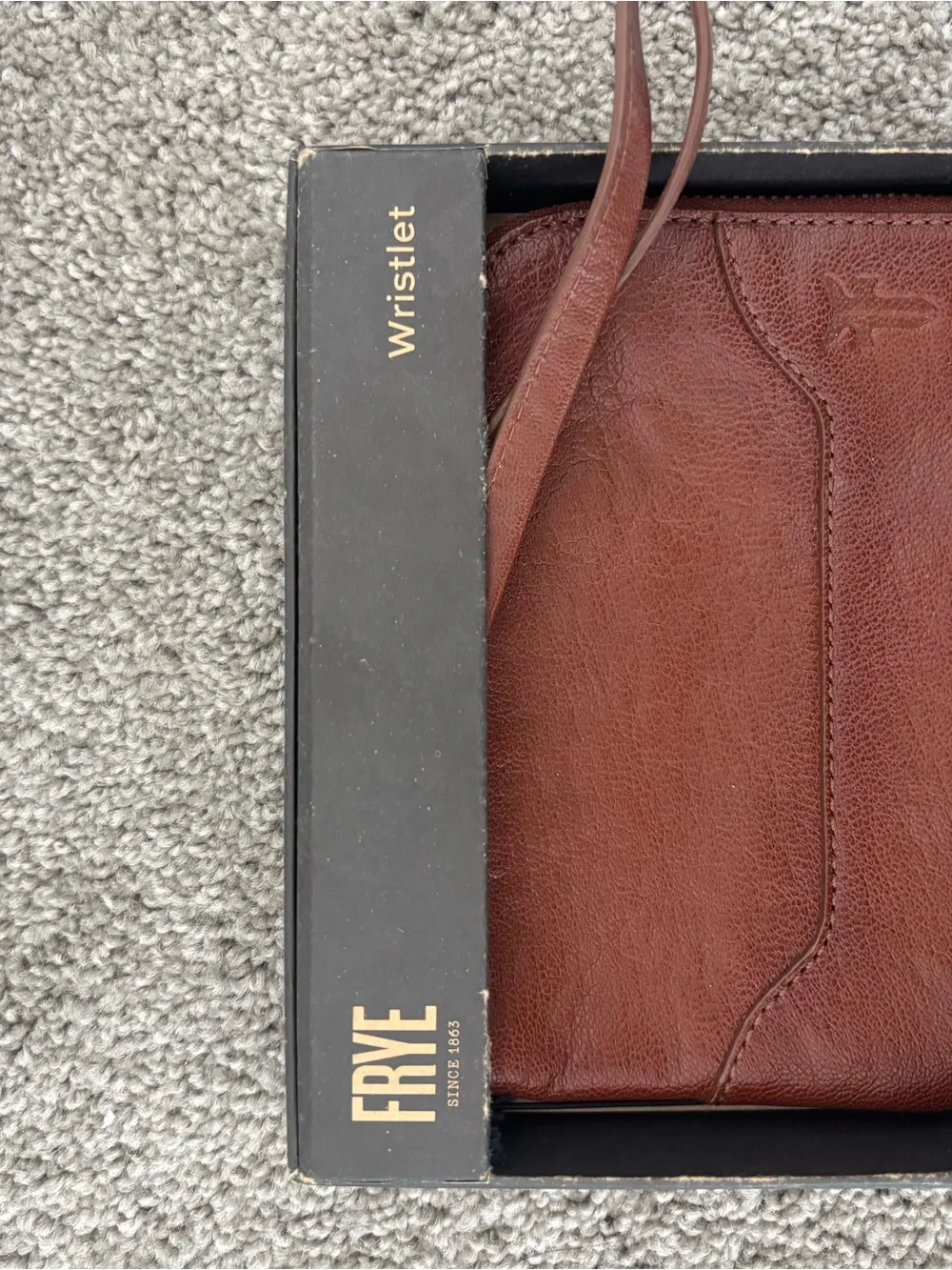 FRYE Leather Wristlet - Cognac